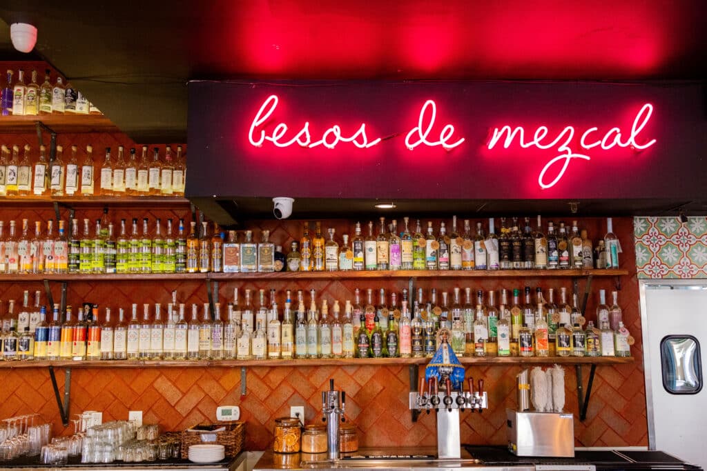 neon light inside restaurant 