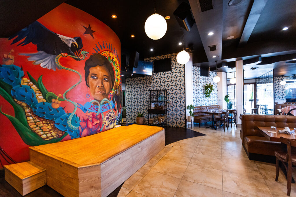 mural painting photo inside the restaurant